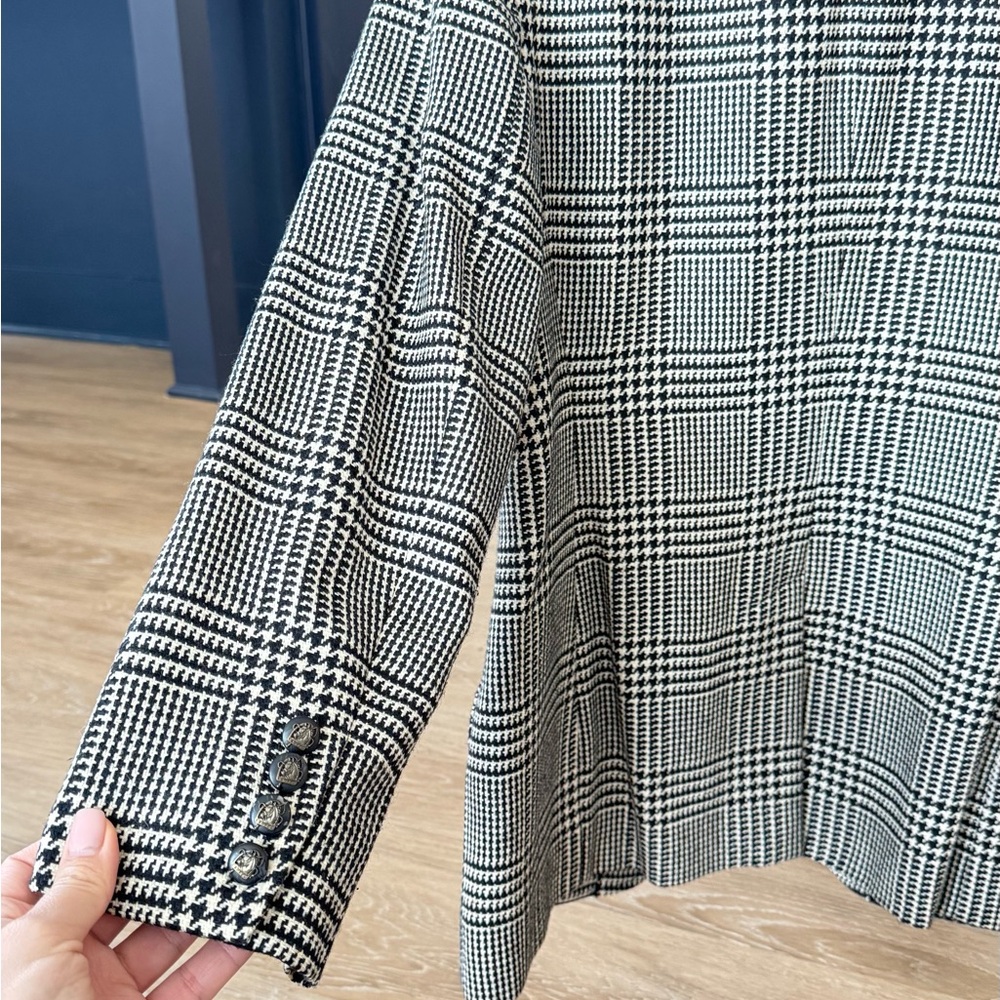 Ralph Lauren Black and White Plaid Blazer - Picture 5 of 6